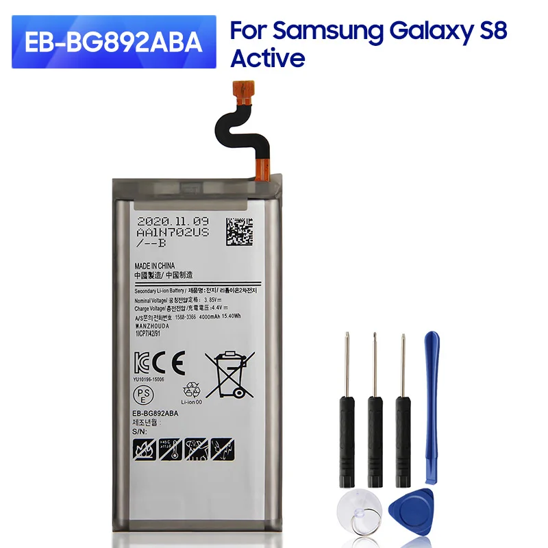 New Replacement Battery EB-BG892ABA For Samsung Galaxy S8 Active SM-G892A SM-G892U G892F G892A G892 Phone Batteries