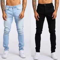 new men stretch skinny jeans casual slim fit work trousers male vintage wash plus size pencil pants denim jogger jeans for men
