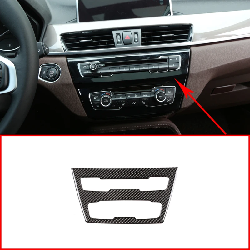 

Мягкое углеродное волокно для BMW X1 F48 2016-2019 центральное управление громкостью рамка панель Крышка отделка Аксессуары