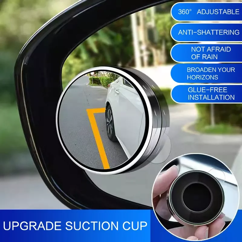 

2 Pcs Car Mirror Blind Spot Mirror Car Rearview Convex Mirror Car Dead Angle 360 Degree Adjustable Panoramic Car Mirror Rear Vie