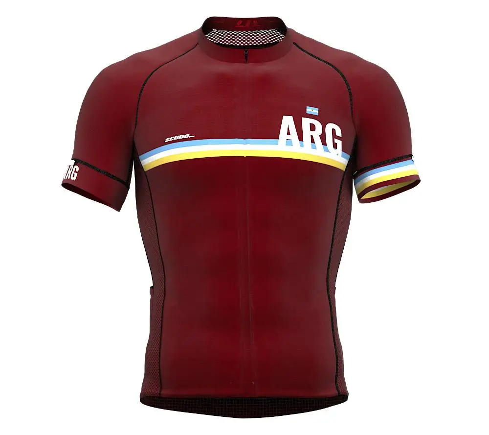 

Argentina Men's Multicolor Available Road Team Race Cycling Jersey Summer Sports Bicycle Short Sleeve Quick Dry Customizable