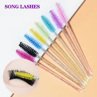eyelash extension colored crystal eyebrow brush mascara wand applicator spoolers eye lashes cosmetic brushes set makeup tools