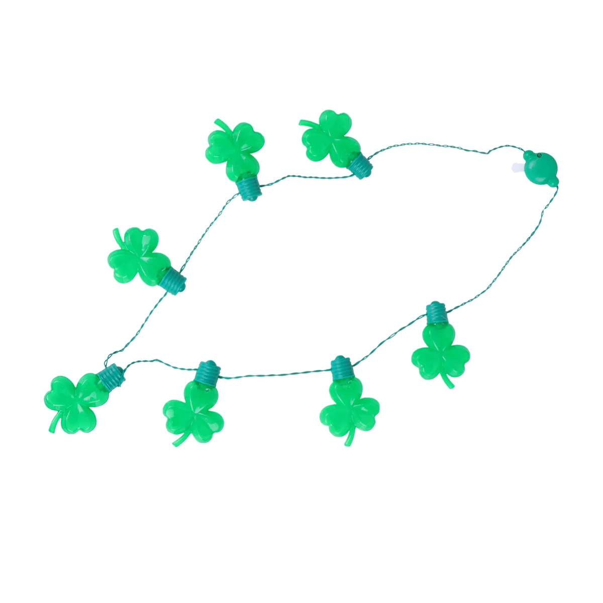 

Necklace Shamrock St Patricks Day Bulb Flashing Glowing Led Bead Festival
