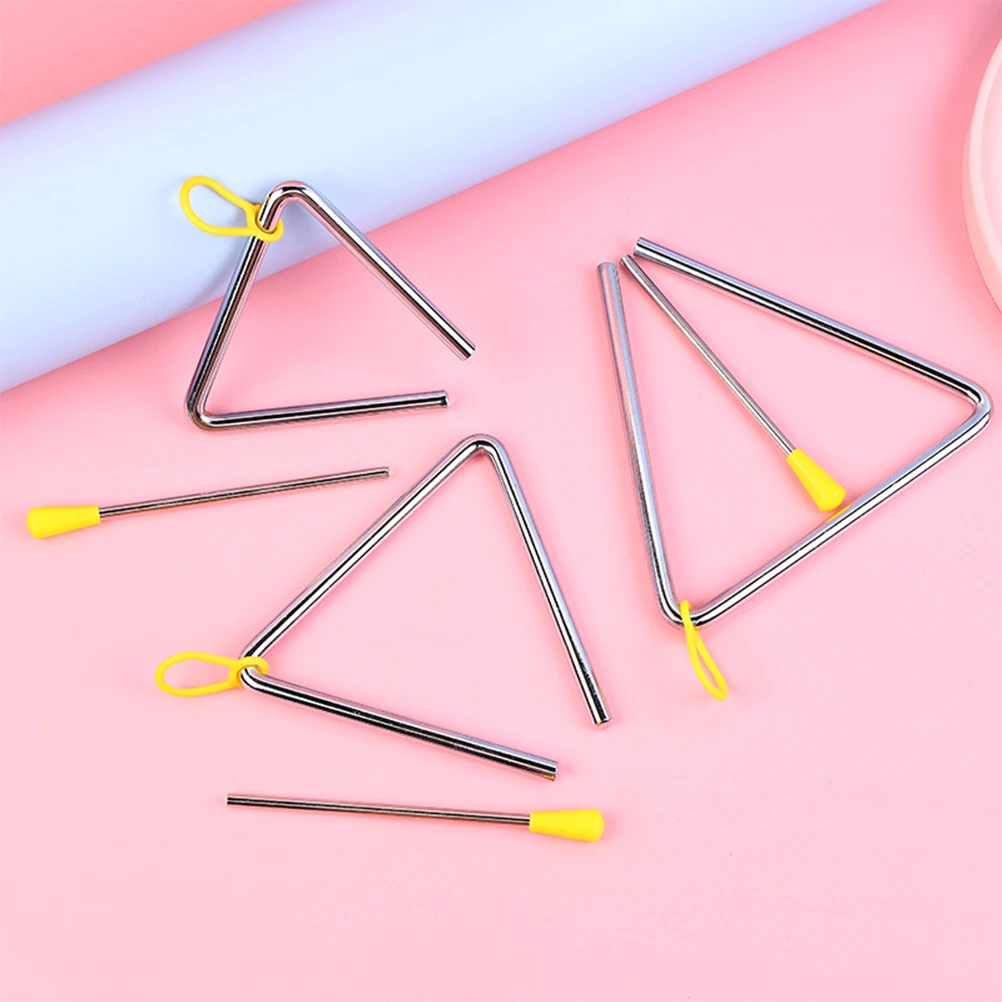 

2 Sets Triangles Musical Triangle Instruments Kindergarten Teaching Aids Triangle Percussion Instrument