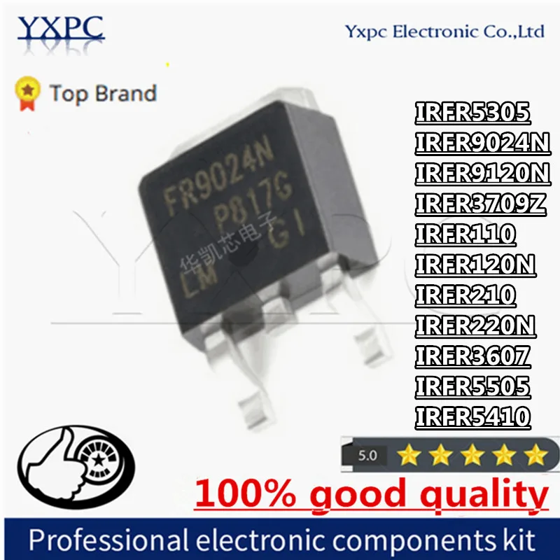 

10pcs IRFR5305 FR5305 IRFR9024N FR9024N IRFR9120N IRFR3709Z IRFR110 IRFR120N IRFR210 IRFR220N IRFR3607 IRFR5505 IRFR5410 FR5410