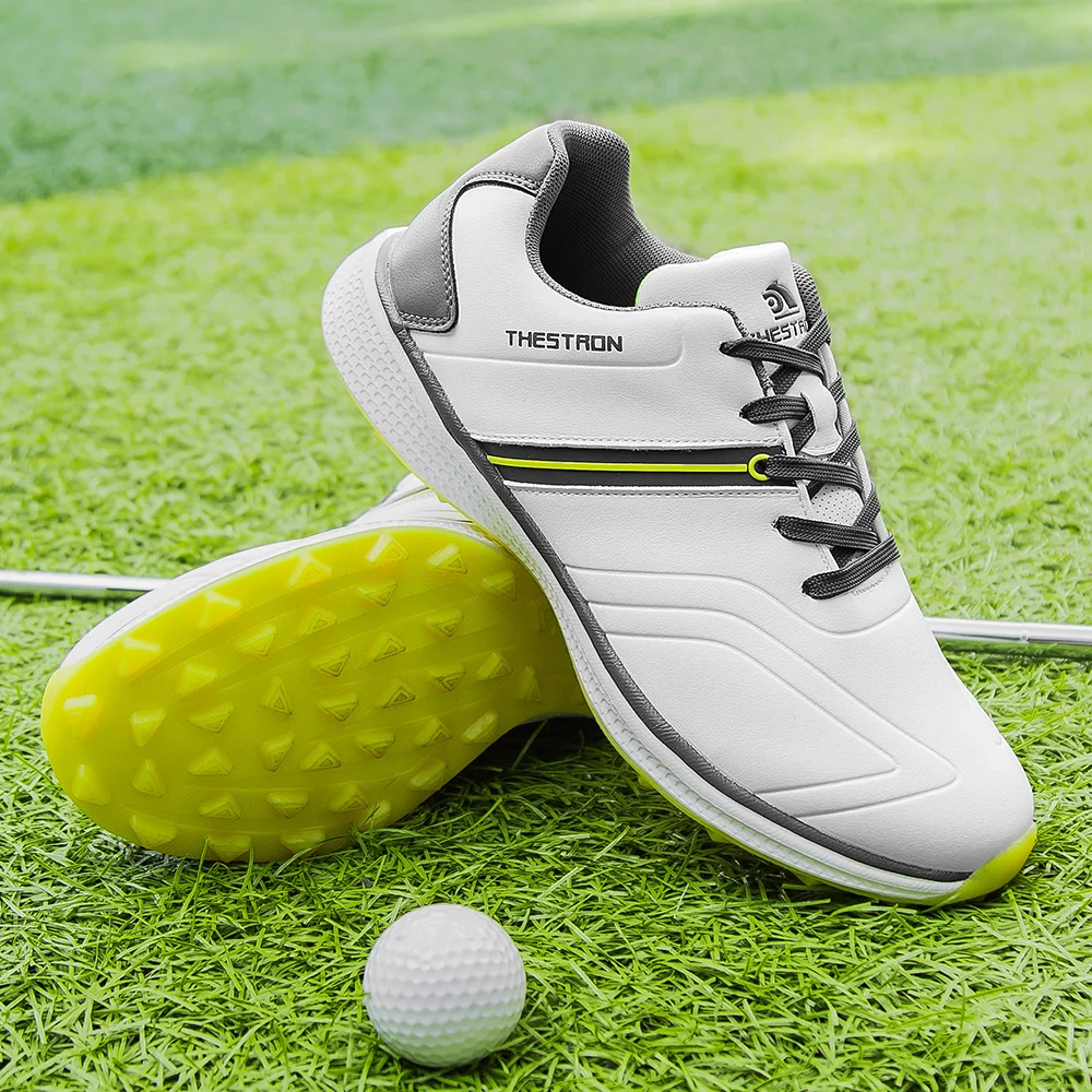 

Professional Men Golf Sport Shoes Big US Size 6.5-13 Spring Summer Mens Golf Training Sneakers Black Blue Spikeless Golf Trainer