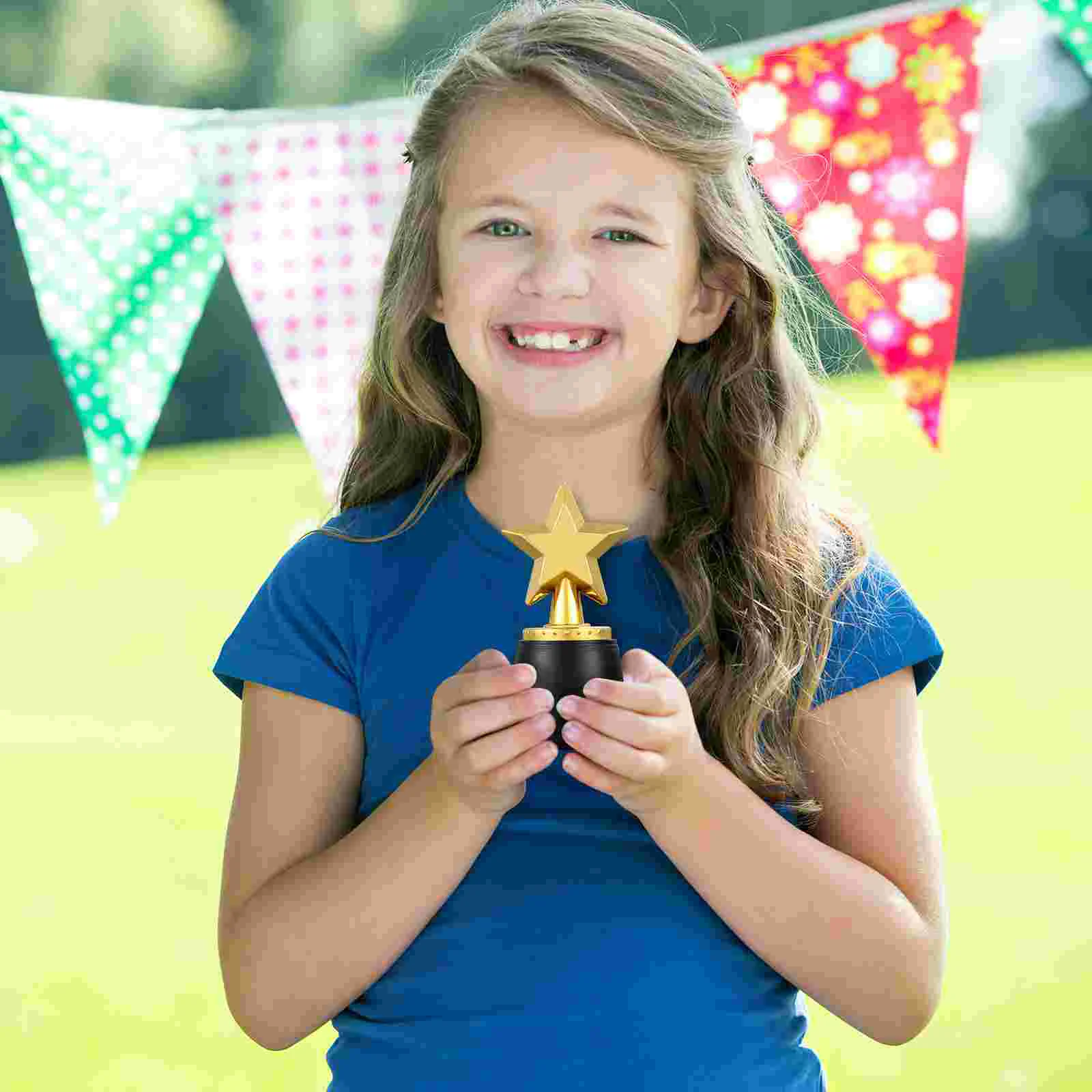 20 Pcs Trophy Kids Award The Medal Mini Five-point Star Party Plastic Model Child
