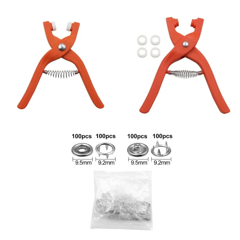 

9.5mm Metal Snaps Pliers Claw Buttons Installation Tool Children Clothes Button
