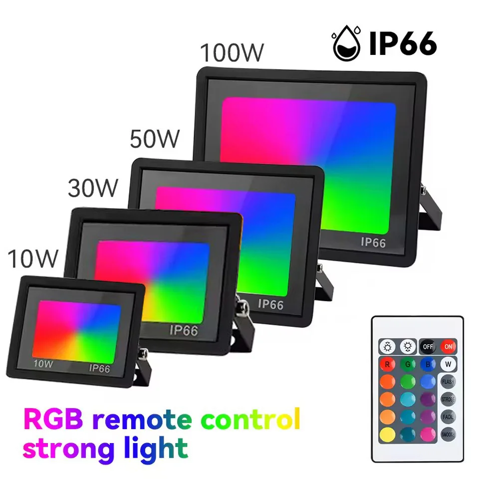 

RGB или белый светодиодный прожектор Adiodo 30/50/100 Вт для наружного освещения