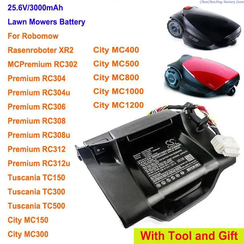 

Cameron Sino 3000mAh Lawn Mowers Battery for Robomow City MC1000,MC1200,MC150,MC300,MC400,MC500,RC302,RC304,RC306,RC308,RC312