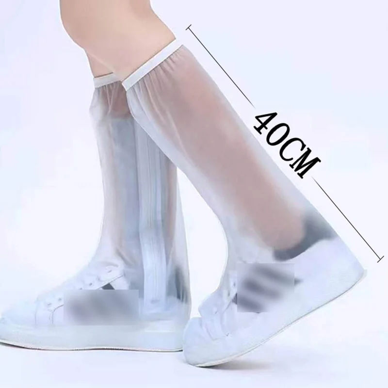 

Extended Adult Waterproof Shoes Covers Anti-dust Anti-oil Rainproof Non-slip Outdoor Travel PVC Rain Boots Shoe Sole Protector