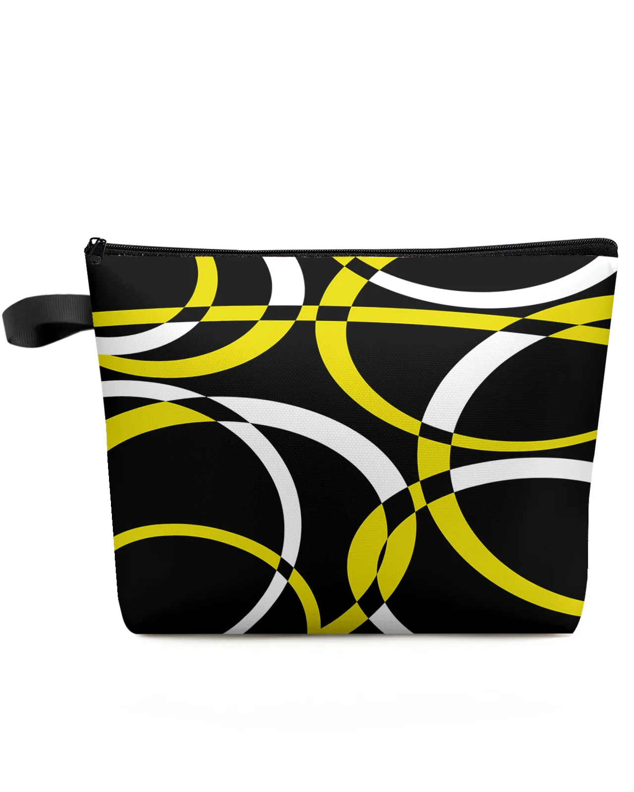 

Geometric Abstract Modern Art Yellow Makeup Bag Pouch Travel Essentials Women Cosmetic Bags Toilet Organizer Storage Pencil Case