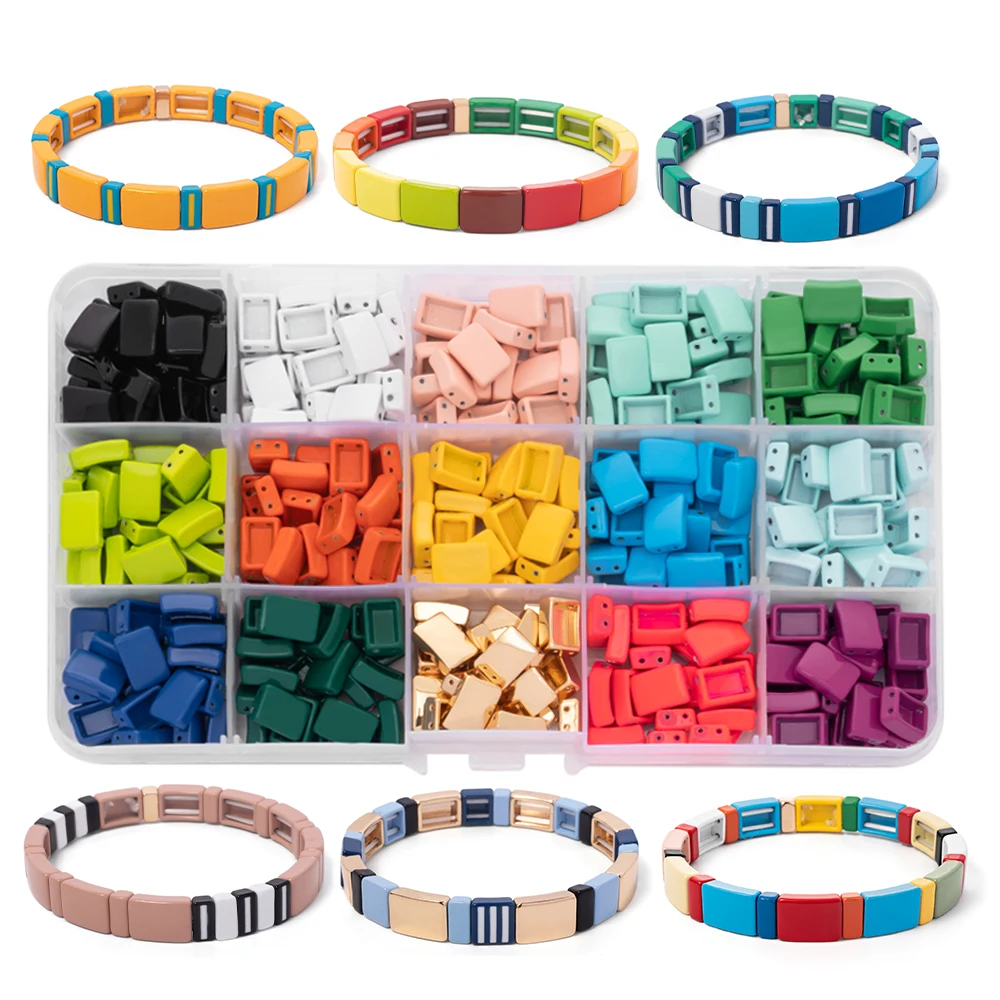 Beads For Jewelry Making Mix And Match Colorful Enamel Tile Beads Boho Beads Beads For Jewelry Making Diy Craft Summer Jewelry