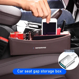 Pocket Car Styling Holder Leather Auto Seat Gap Storage Box for BMW 1 2 4 5 Series F30 F10 F20 G30 E60 G38 Organizer Accessoies