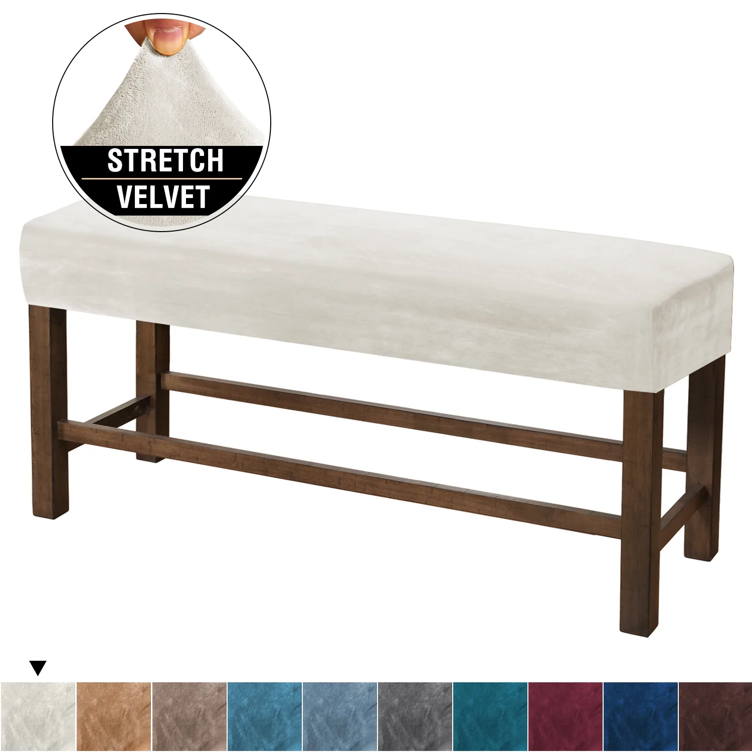 

Бархатные длинные скамья крышка стрейч рояля Крышка для Офис отель твердой Цвет моющееся сиденье спандекс крышку диванных чехлов