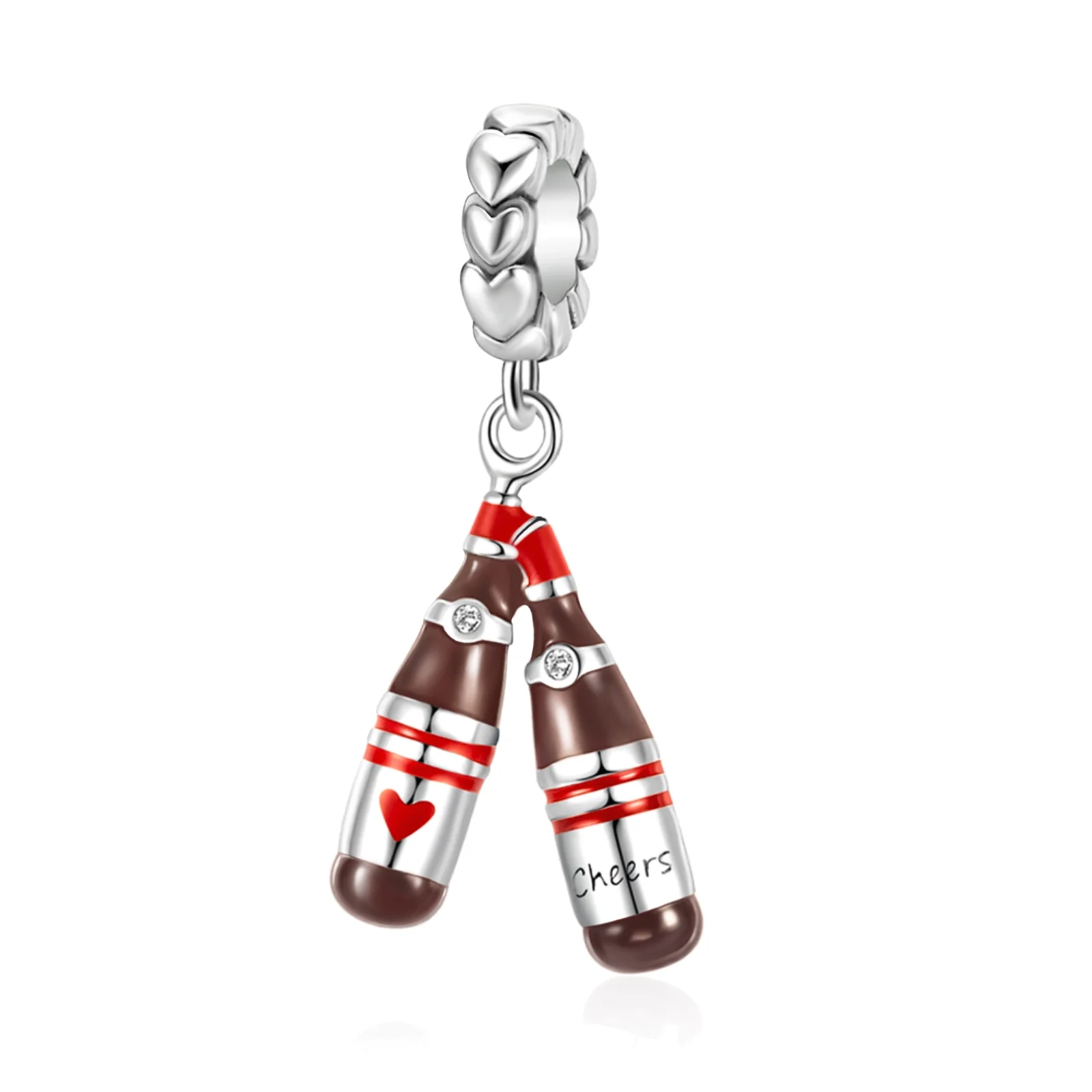 Подвеска сердце с двойной бутылкой HANZHISHI
