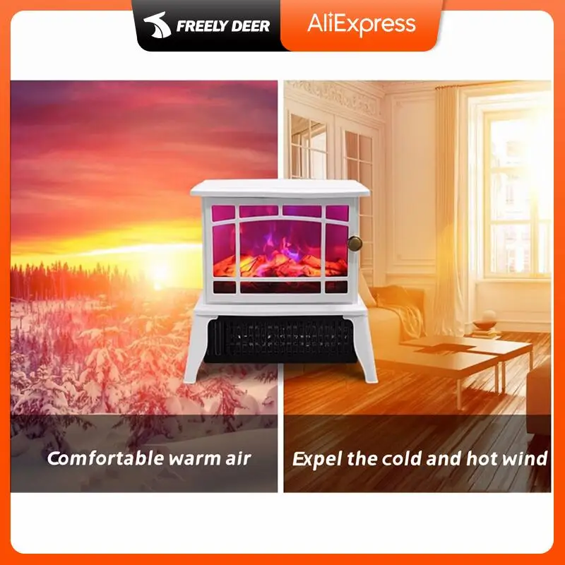 

Desktop heater speed thermoelectric fireplace household electric heater 3d simulation flame fast heat furnace heater