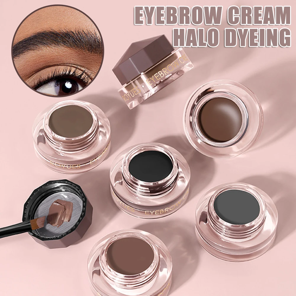 

6 Colors Waterproof Long Lasting Eye Makeup Eyebrow Cream Kit With Eyebrow Brush Professional Eyebrow Cream For All Skin Types