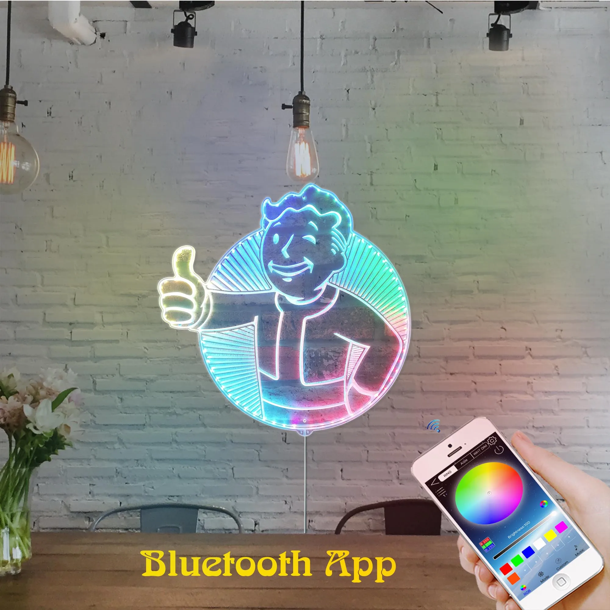 Vault Nuka Cola видеоигральный знак RGB