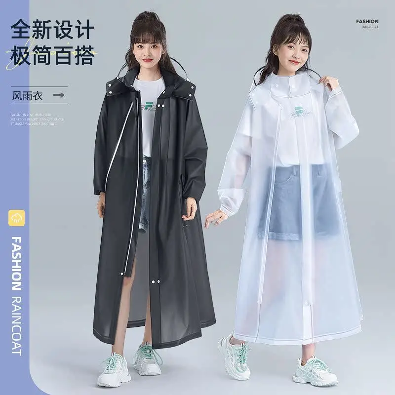 Модный женский прозрачный дождевик из ЭВА для путешествий на открытом воздухе