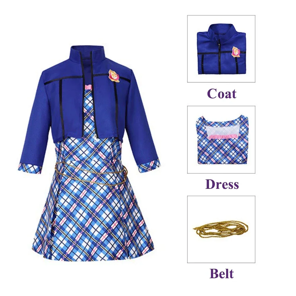 Костюм принцессы из фильма Школьный Isla женское пальто платье с поясом полный