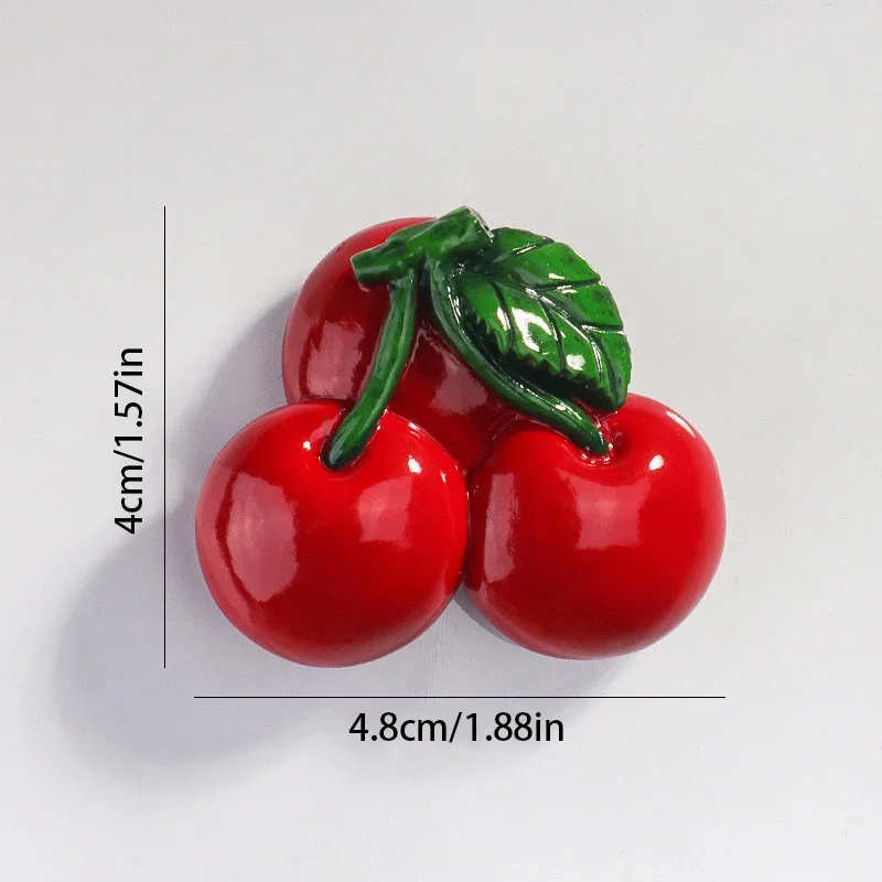 Милый креативный магнит на холодильник в виде яблока клубники полимерная 3D