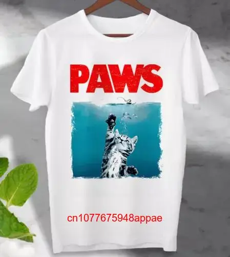 Забавная футболка с лапами и челюстями для любителей домашних животных котят топ