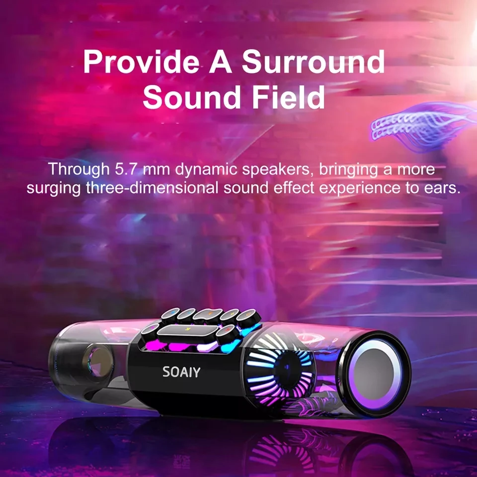 

SH19 Wireless Bluetooth Speaker High Quality Gaming Esports Audio BT5.0 RGB Gaming Device Stereo Portable Computer Bass Speaker