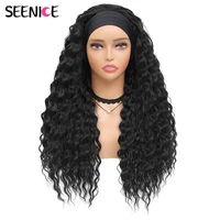 headband wigs for black women deep water wave long hair afro synthetic wig natural glueless curly ombre cosplay blonde cheap wig
