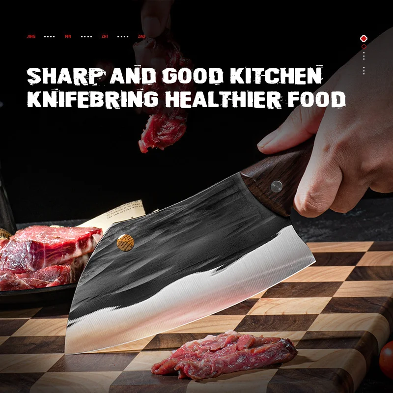 

Chinese Chef Professional Meat Slicing Knife Stainless Steel Kitchen's Best Knife Forged Women's Special Slicing Vegetable Knife