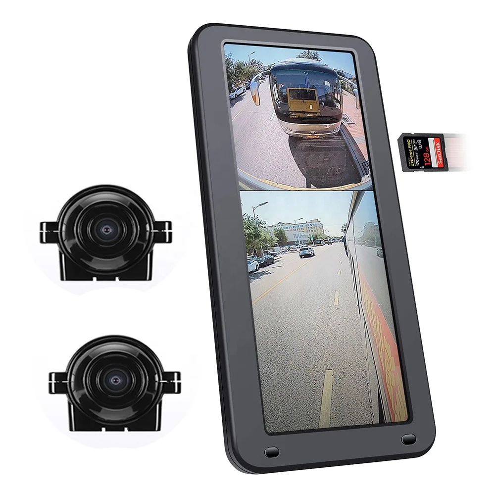 

AHD Car Camera 12.3 inch monitor kit car lcd screen 2ch recorder security system