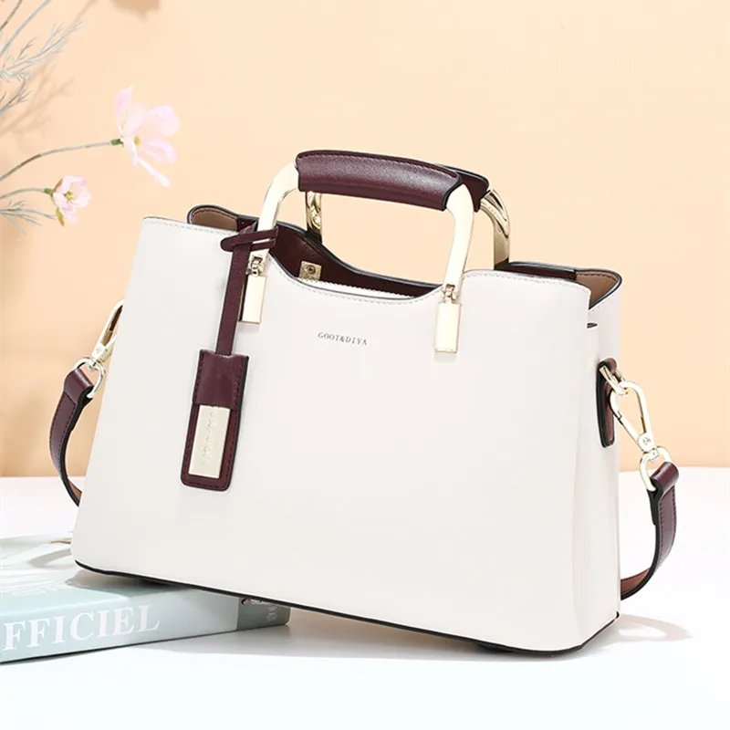 

Genuine Leather Women's Handbags Commute Luxury Fashion Lady Shoulder Messenger Bag Small Portable Handle Tote Bags