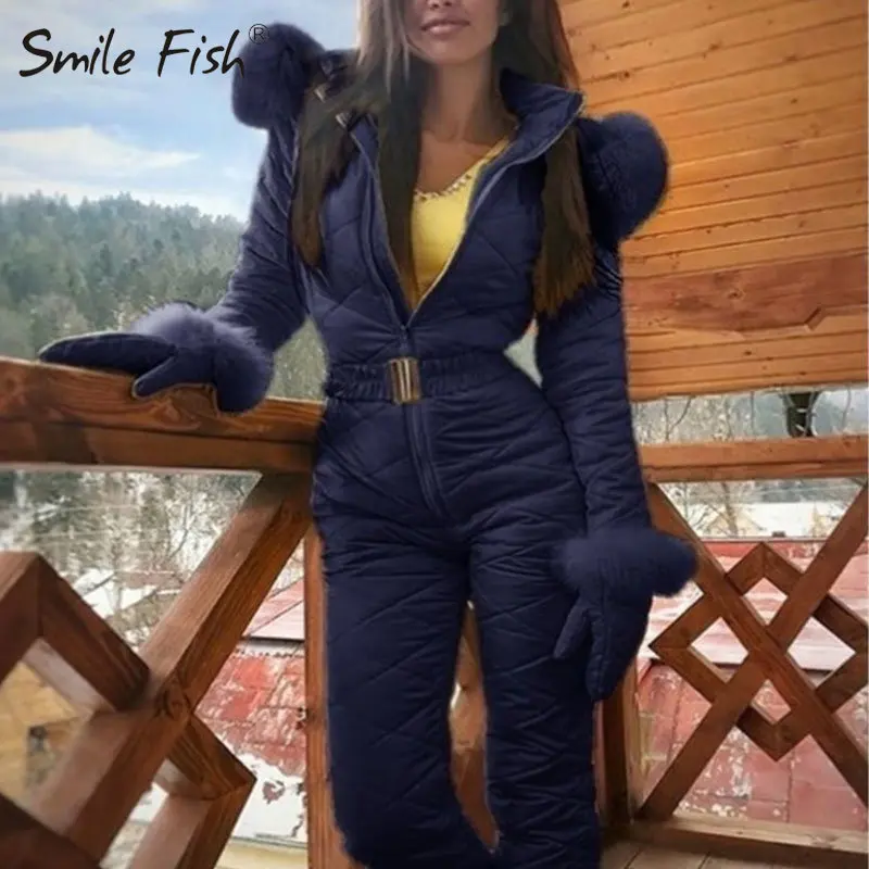 

Sexy Women Skinny Warm Winter Skating Tracksuit Hoody Down Jacket Jumpsuits Fit Mujer Zipper Pink Outfits Down Jumpsuit G1247