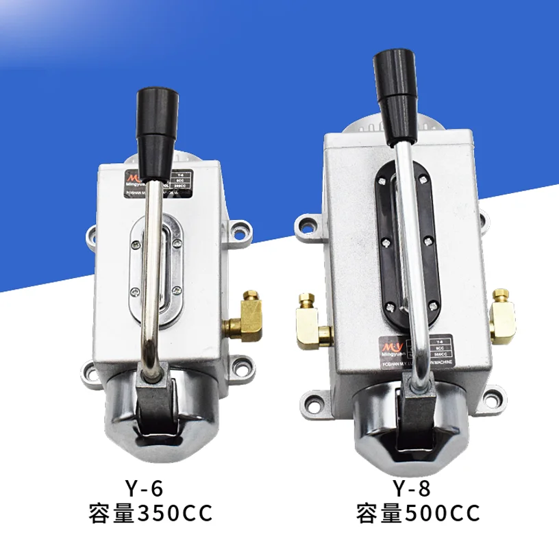 

CNC Manual Oil Pump Y-8(0.5L) Y-6(0.35L) 4/6mm Hand Pressure Single/Double Oil Outlet Lubrication Pump Engraving/Milling Tool