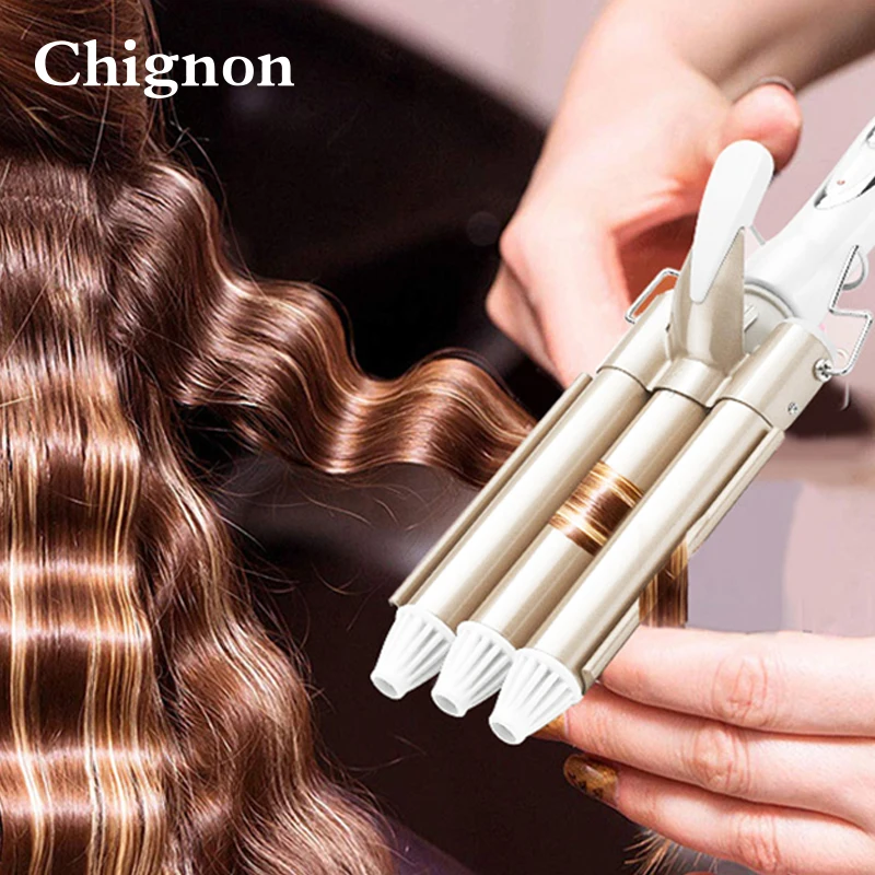 

Hair Curler Electric Ironing Ferro Ringlet Wave Curling Tool Curl Wavy Roller Roll Crimping Waver Iron Corrugation Curly Crimper