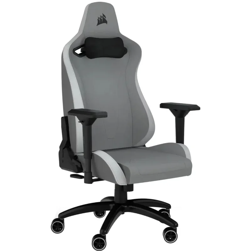 

Corsair TC200 Gaming Chair - Soft Fabric - Light Grey/White