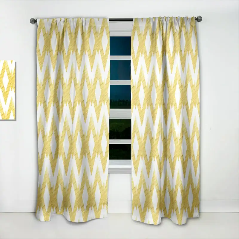 

Luxurious Glittering Retro Pattern Mid-Century Modern Curtain Panel for a Timeless, Classy Look in Your Home for an Unforgettabl