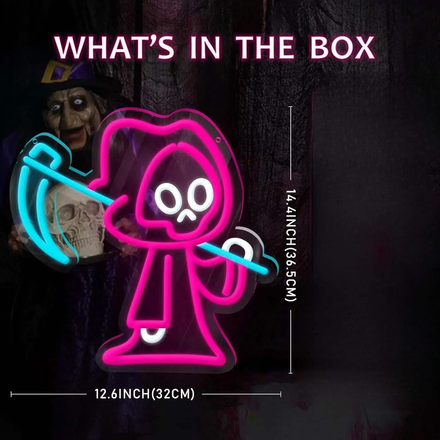 Призрак На Хэллоуин Неоновая Вывеска С Регулируемой Яркостью Для Стен Входной