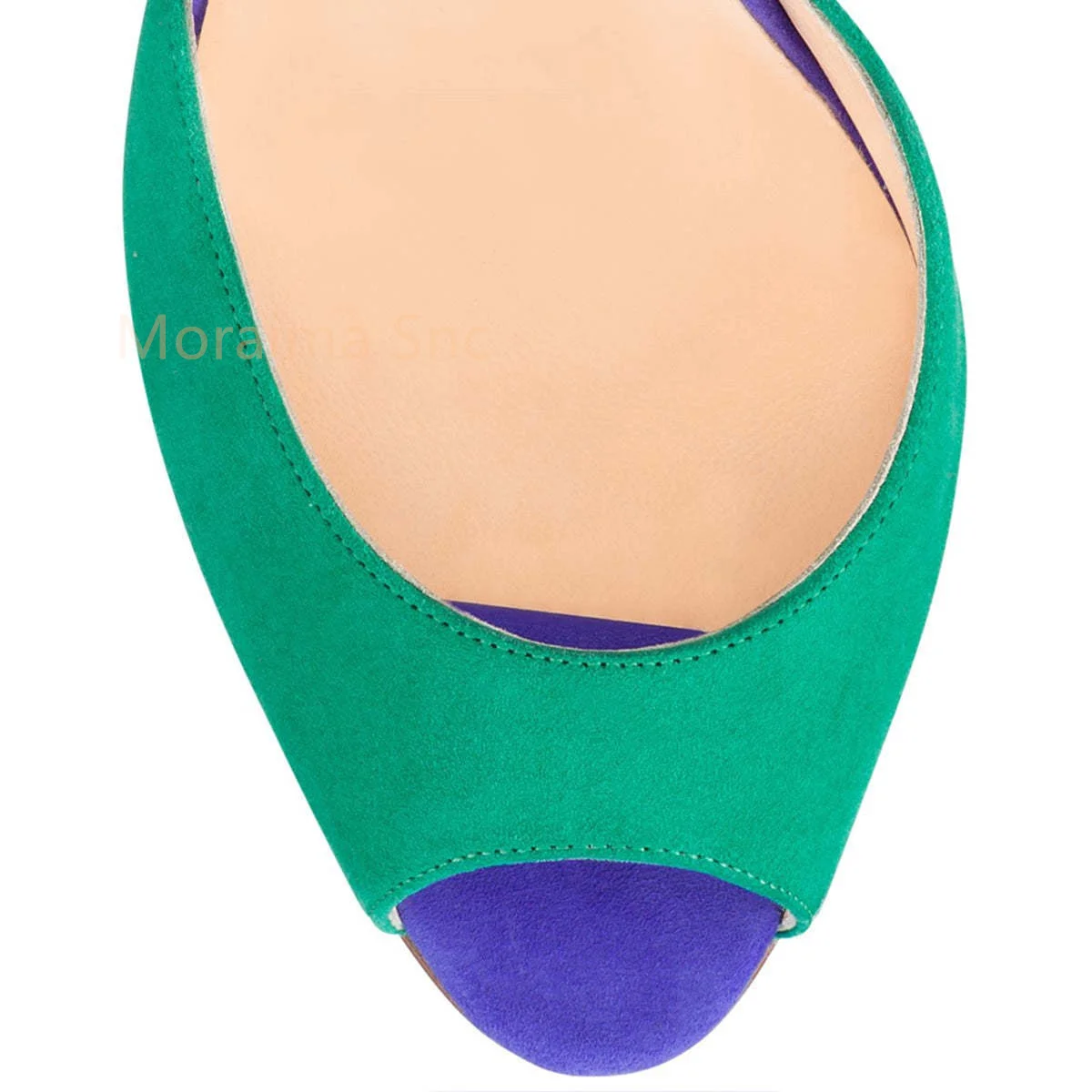 Peep Toe Cover Heel Sandals for Women Summer 2023 Mixed Colors Chunky High Heeled Ladies Shoes Tassel Catwalk Party Shoes