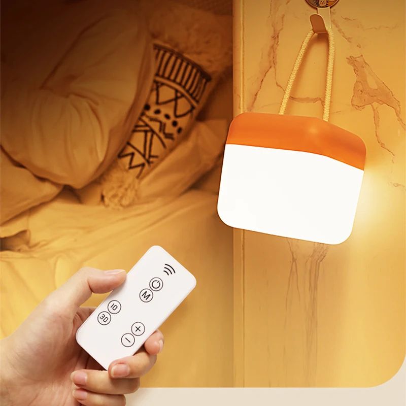 Bedroom Small Nightlight Bedside Sleep Remote Control Night Lamp LED Lights  Eye Protection USB Charging Portable Lamp Gift