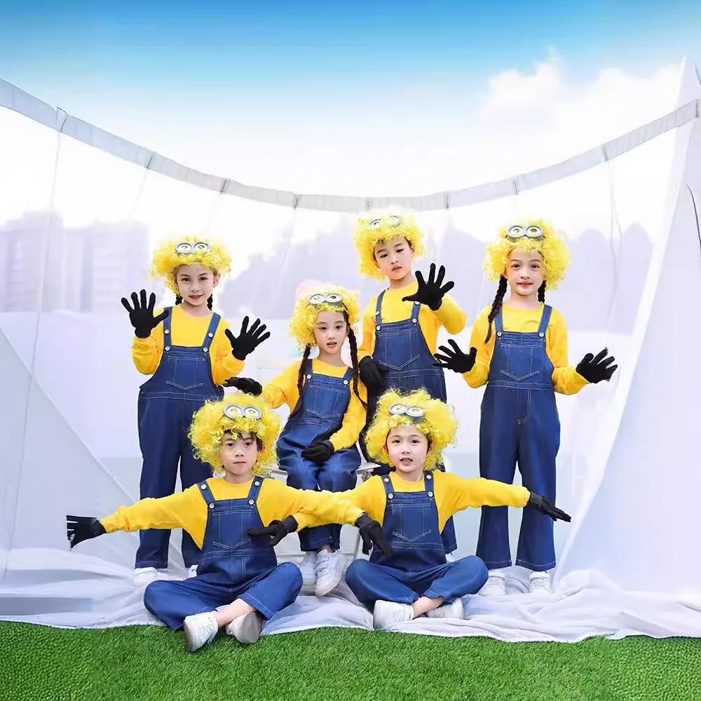 Аниме маленький желтый мужской карнавальный костюм для мальчиков и девочек
