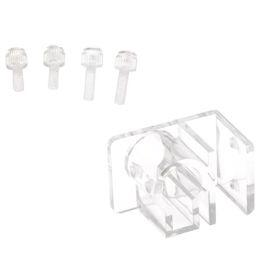 

Set Clear Acrylic Aquarium Reef Tank Pipe Tube Holder Clip for 12mm/16mm Tubing, Tank Mounted