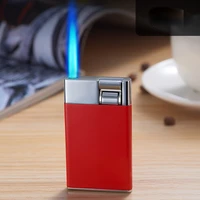 metal windproof butane gas lighter creative lever press inflatable lighter luminous ignition tool small portable mens gift