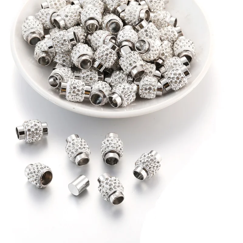 3 шт./лот высокое качество 7 мм глиняные кристаллы магнитные застежки концевой