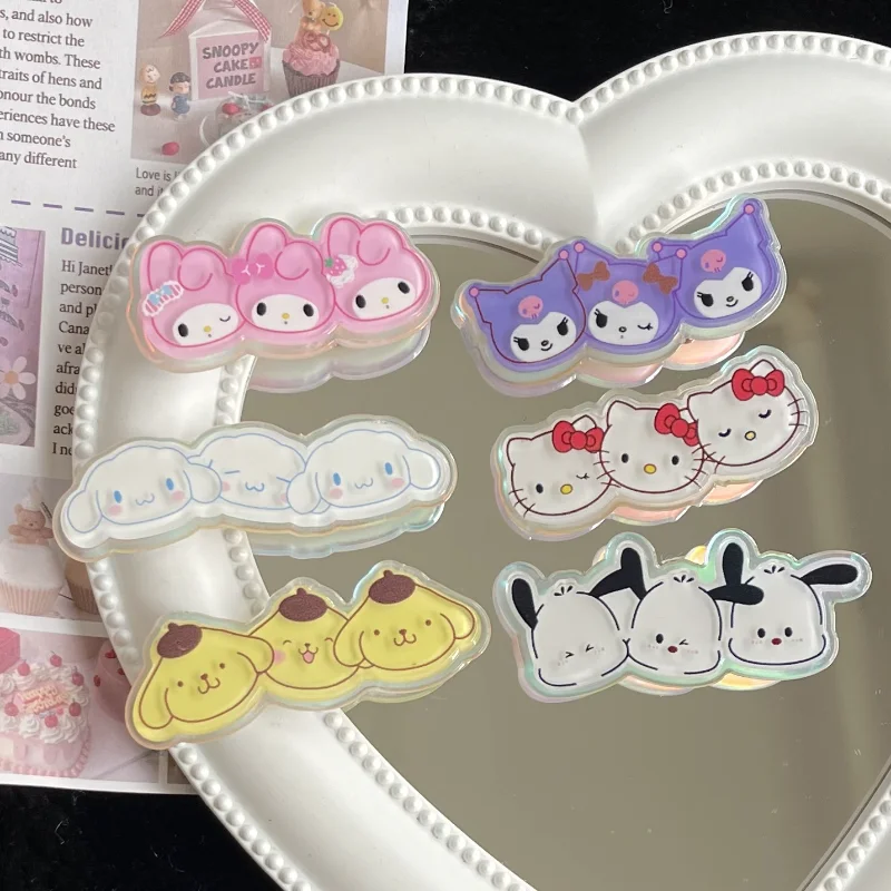 

Sanrio Kuromi My Melody Cinnamoroll Hairpin Sweet Hair Accessories Waterdrop Shape Clip Cartoon Anime Cute Girl Heart Headdress