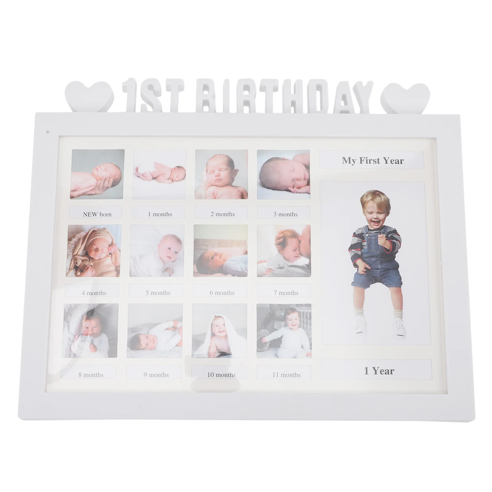 

Baby 1st Birthday Photo Frame First Year Picture Frame Milestone Photos Frame