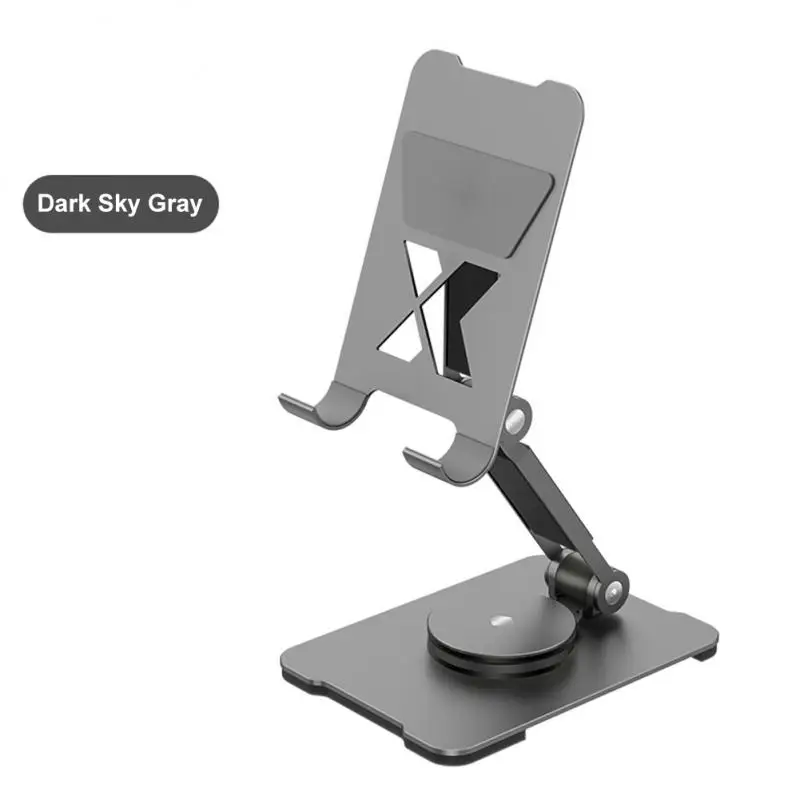 

Folding Rotating Desk Stand Mount For IPhone Aluminum Alloy Desktop Mobile Phone Holder Stand Cradle Dock Phone Tablet Holder