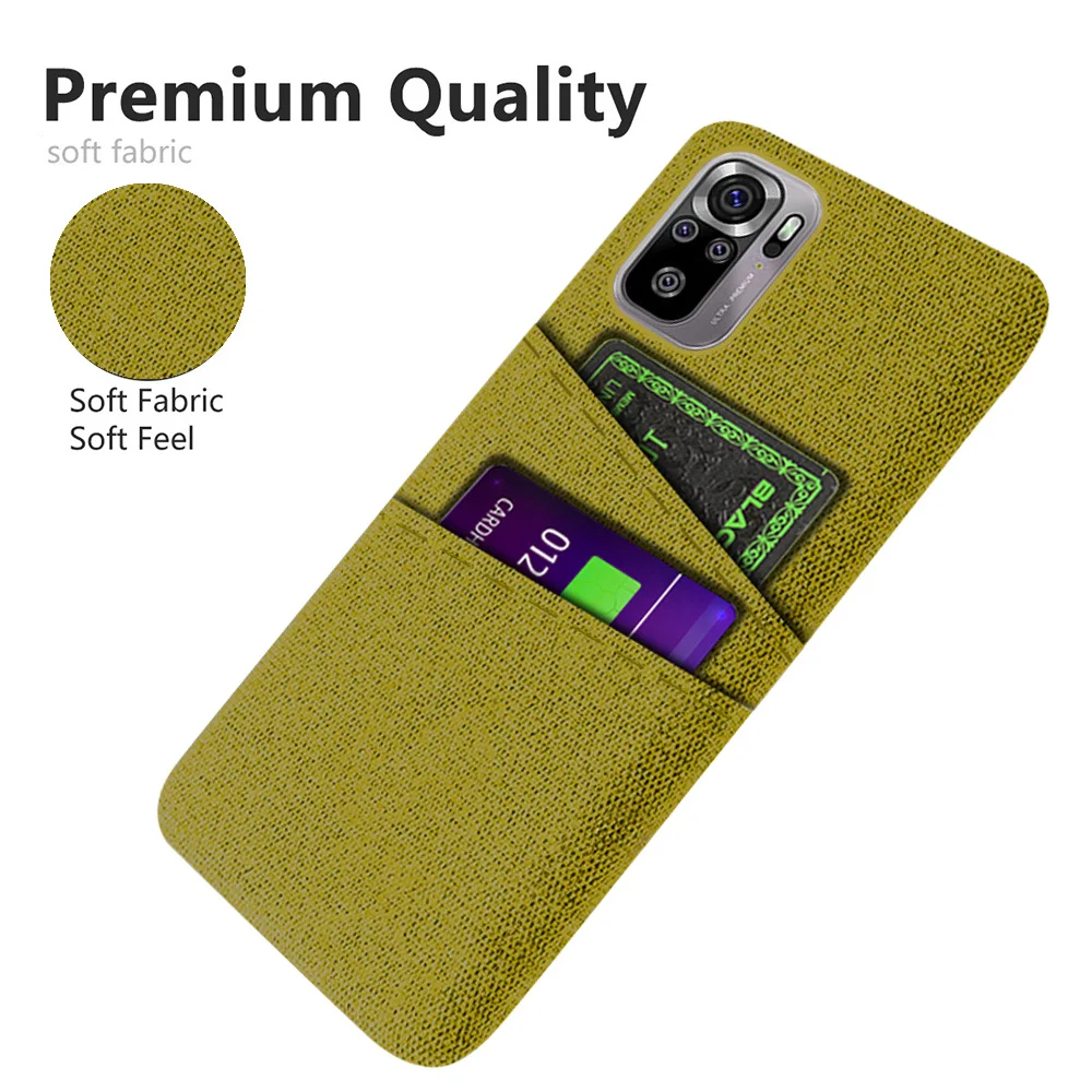 

For Redmi Note 10 10Pro Global Phone Cover Note10 S For Xiaomi Redmi Note 10 10S Case 4G 5G Luxury Fabric Dual Card Phone Cover