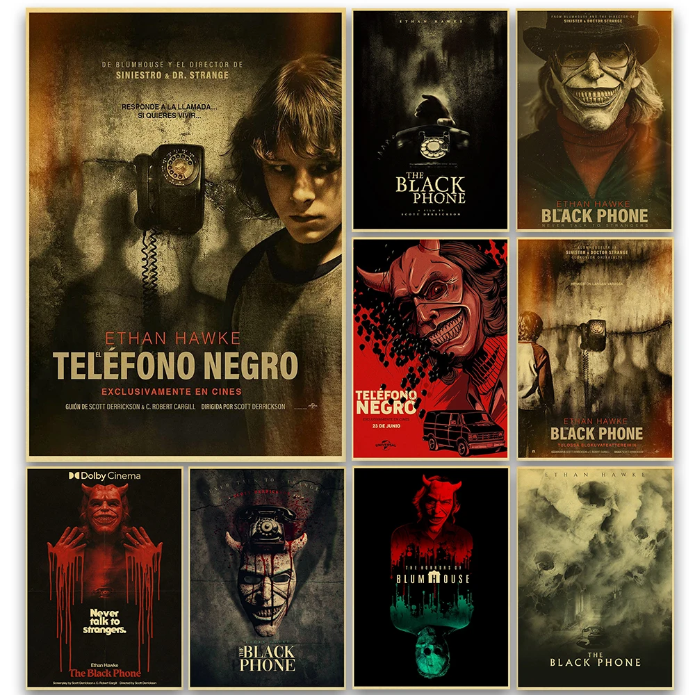 

Популярный фильм, черный постер на телефон, крафт-бумага, принты, украшение для комнаты, кафе и дома, винтажные постеры, настенное искусство, ...