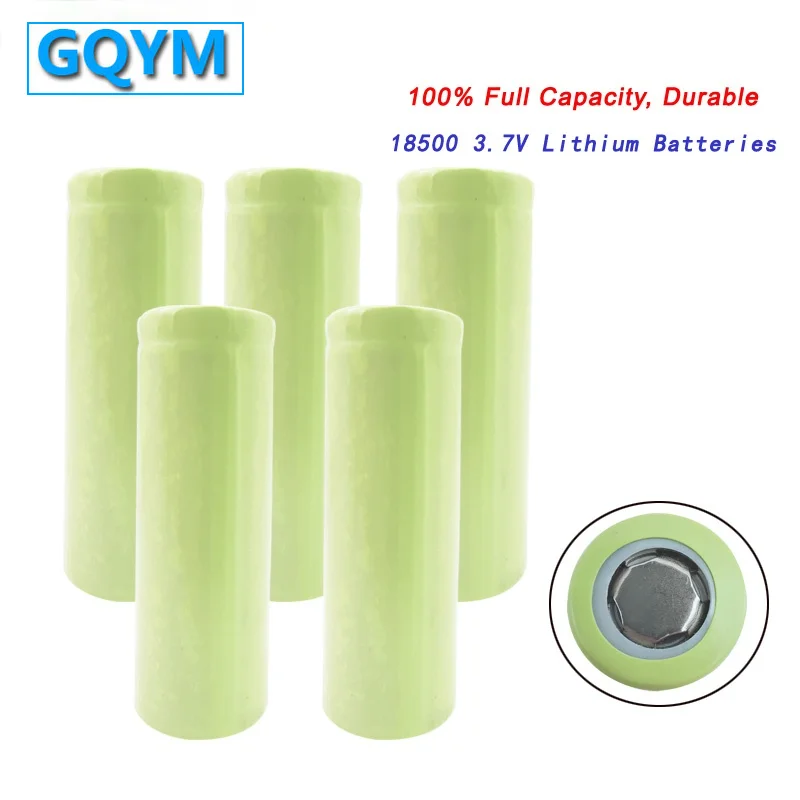 

8PCS Hot Sale 18500 3.7V 1500mAh Green High Performance Rechargeable Battery Flashlight Lithium Batteries